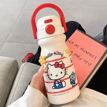 hellokitty保温杯女生高颜值2025新款吸管水杯儿童便携双饮水壶