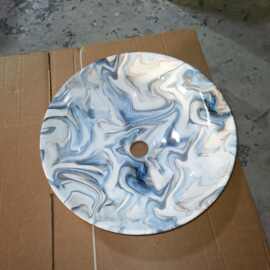 陶瓷水转印艺术台上盆家用台面单洗手盆陶瓷洗脸盆