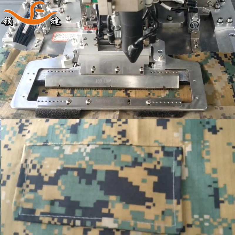 双开线双唇袋盖口袋开袋机立体兜盖有帽盖开袋开兜机领缝工厂直销