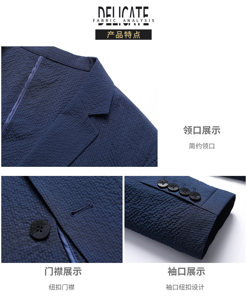 Áo vest nam dáng ôm mỏng nhẹ chống nhăn chống nắng dài tay một hàng hai cúc — Màu xám gạo, Xanh lam bảo, Xanh đậm, Xám xanh chi tiết 5