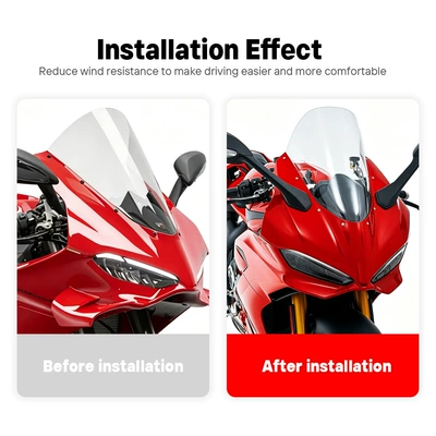 Glass Visor 25-26, Motorcycle front windshield