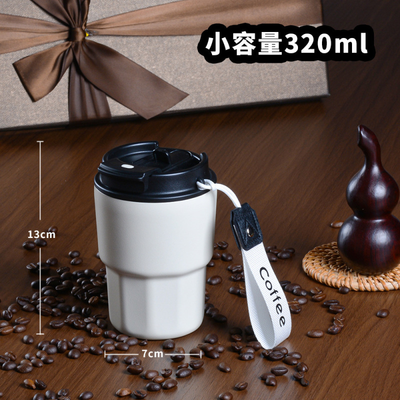 スターダッドの見栄えの良いコーヒーカップステンレス鋼 316 ミニダブルドリンク魔法瓶カップポータブル男性と女性のストローカップ|undefined