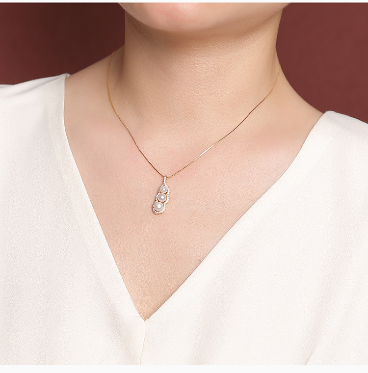 Mặt dây chuyền bạc S925 đính ngọc trai nước ngọt tự nhiên dạng pod — Các kiểu bạc (bao gồm chuỗi) chi tiết 6