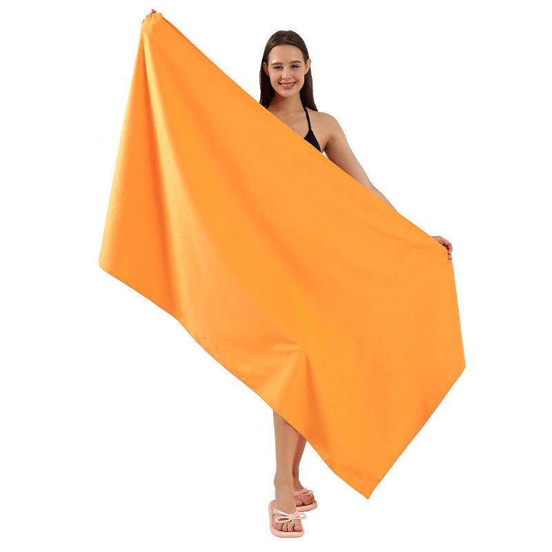 Toalla de playa de microfibra de doble cara de terciopelo, muy vendida en el extranjero, absorbente, de secado rápido, para protección solar, natación al aire libre y uso en la playa