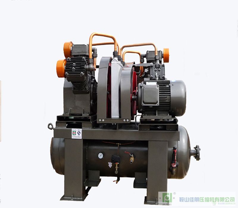 厂家供应双机组无油空压机ww-2.5/7-II 风冷二级压缩 佳朋