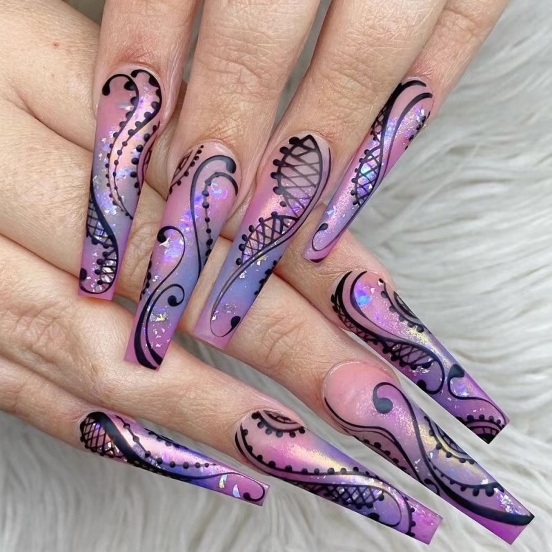 Purple starry sky