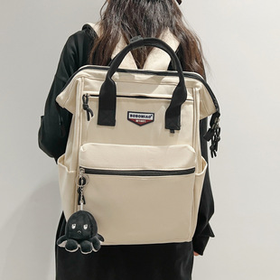 School Bag Female College Student Lightweight 2025 New Satchel Backpack Multi-Functional Japanese Style Preppy Style Large Capacity Backpack