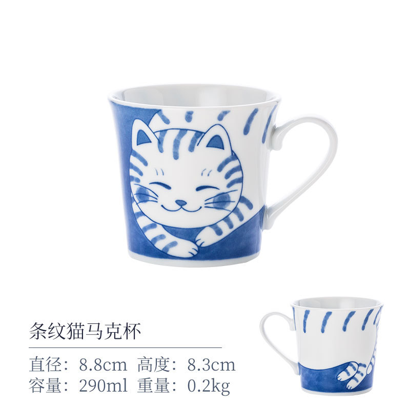 Полосатая кружка с котом