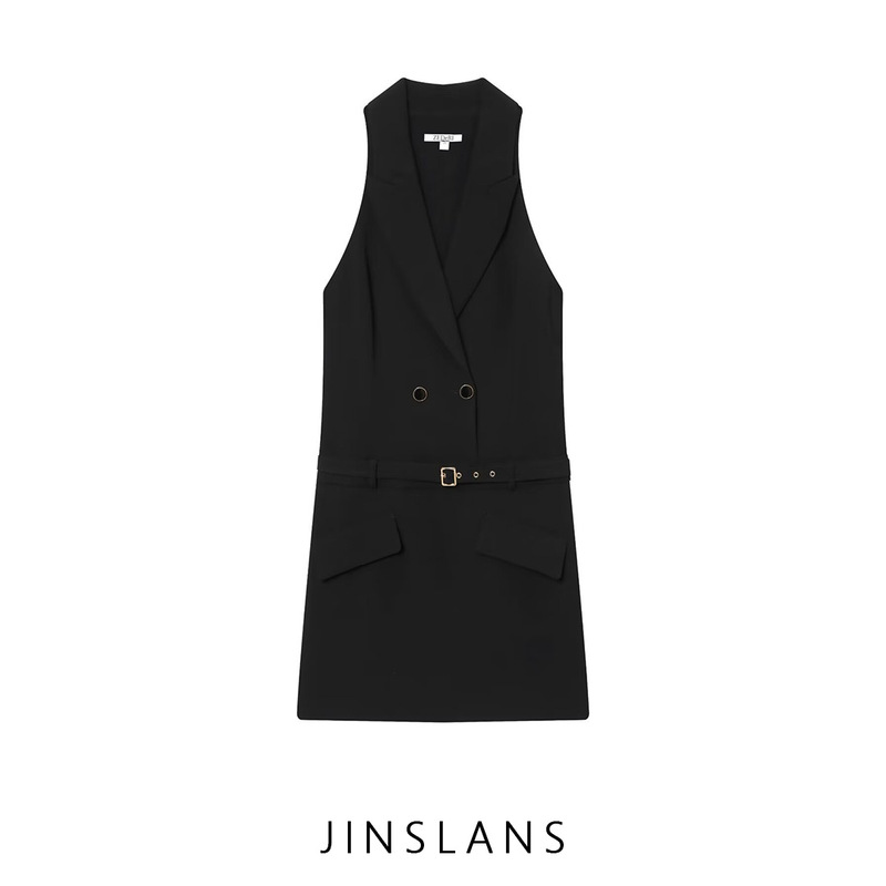 Cross-Border Za European and American Style Women's Clothing Aliexpress Ins Popular Fashion Versatile Mini Suit Jacket Effect Dress