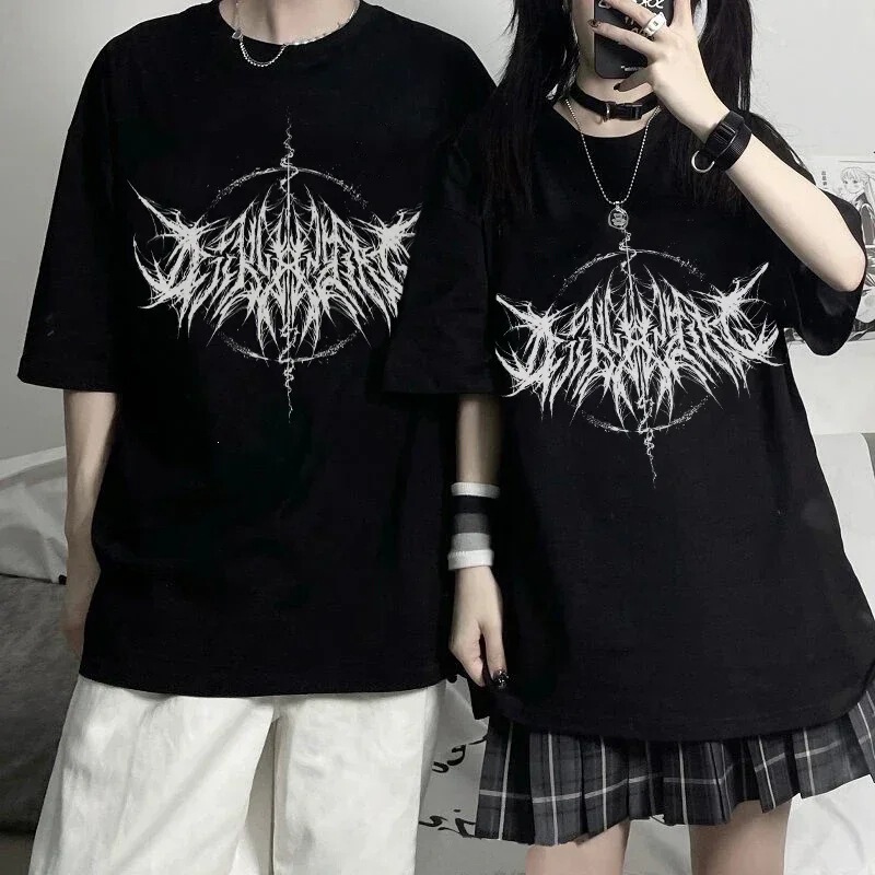 Women's T-Shirt 90S Retro Hip-Hop Streetwear Kawaii Fashion Casual Top Men's T-Shirt Lightning Lettering Women's T-Shirt 90S Retro Hip-Hop Streetwear Kawaii Fashion Casual Top Men's T-Shirt Lightning Lettering