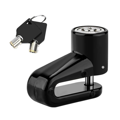 Electric Car Lock, Disc Brake Lock, Motorcycle Lock, Anti-Theft Lock, Mountain Bike Lock, Battery Car Brake Disc Lock, Bicycle Lock (Motorcycle Key) - classic-model-standard-with-2-keys