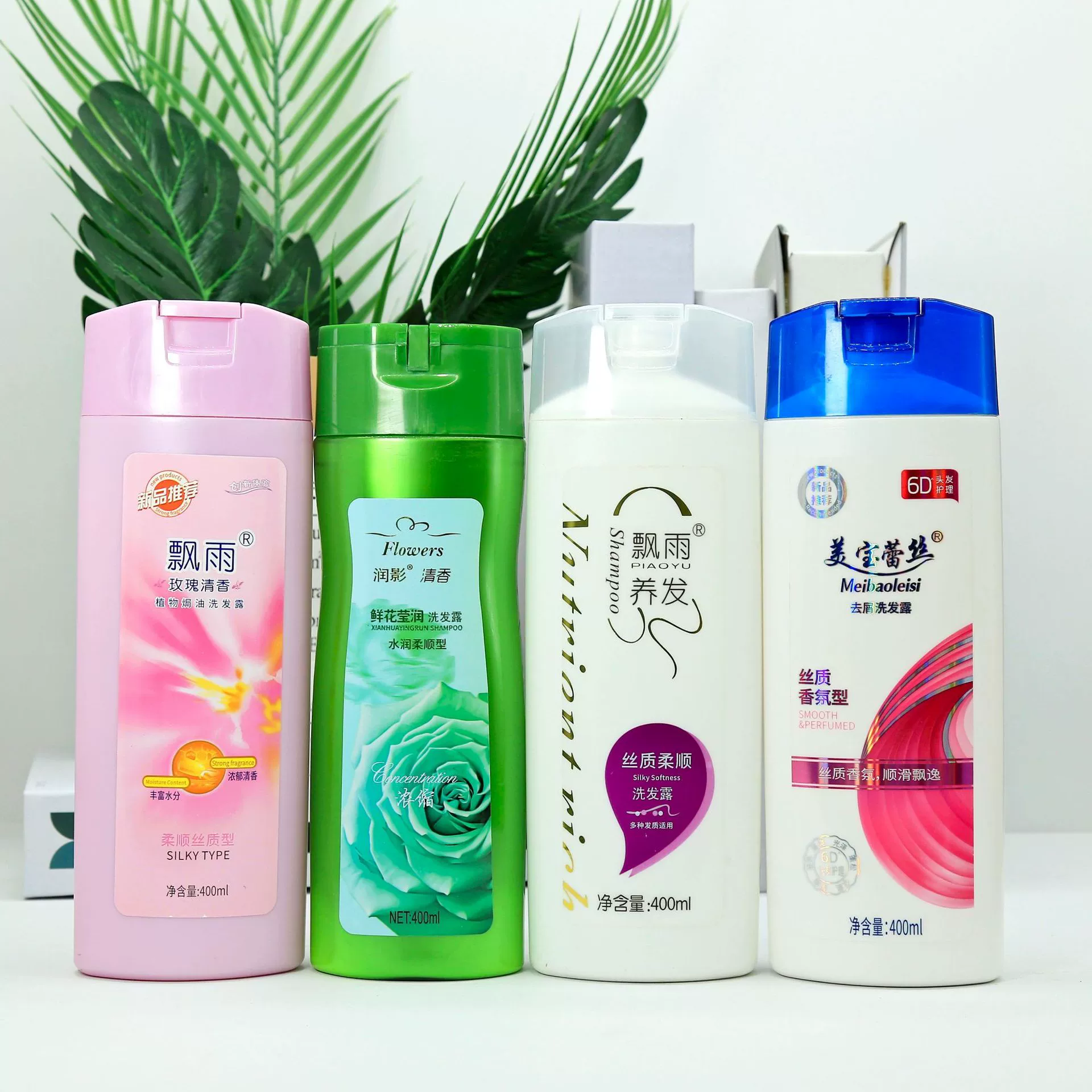 Оптовая продажа парфюмированного шампуня Piaoyu Meiba (400 мл) от производителя – идеальный подарок для мероприятий, уличных торгов и продаж.