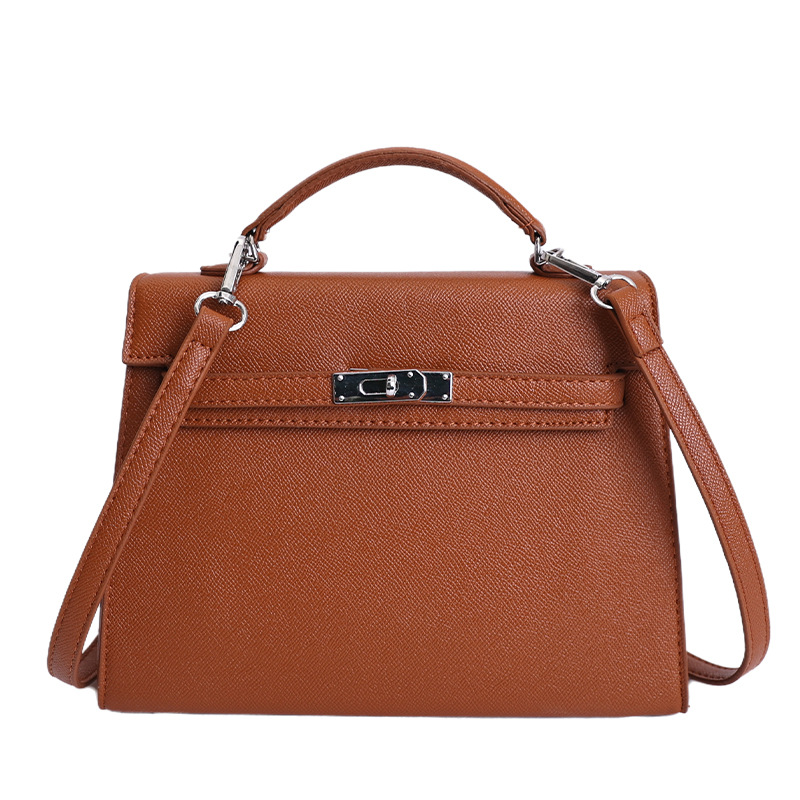 Botón de plata estampado de palma portátil Kelly bolso pequeño para mujeres 2026 ventas transfronterizas calientes nuevo lujo ligero de alta sensación mochila