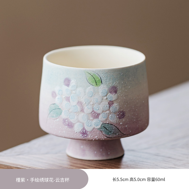 Hibiscus·Hand-painted hydrangeas-Yunji Cup (free shipping for 2 pieces or more)