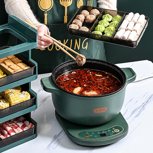 Kitchen multi-layer vegetable preparation plate household hot pot vegetable multi-functional side dish rack Xiaohongshu hot pot plate