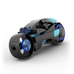 MOC compatible with Lego Chuangji Chuang speed light wheel motorcycle model assembling building blocks educational toys decoration for men