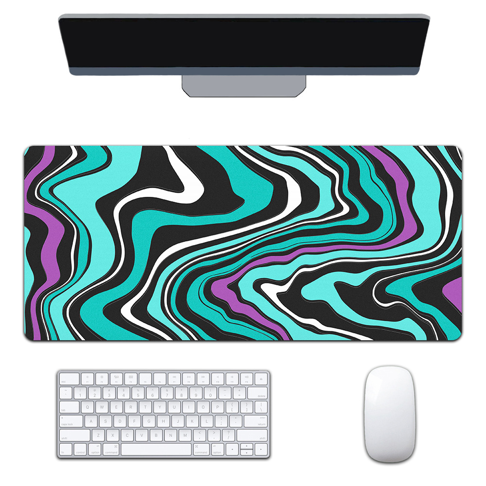 Mapa de calor transfronterizo extra-grande juego engrosado Oficina abstracto viento fluido colorido expansión corrugado mouse pad patrón personalizable