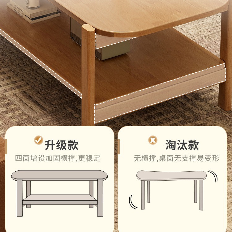 Mesa de café sala de estar casa apartamento pequeño Oficina mesa pequeña mesa de café moderna simple 2023 nueva Mesa Cuadrada pequeña de madera maciza