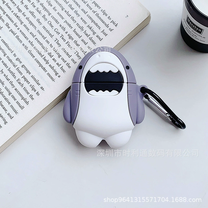 Силиконовый защитный чехол (совместим с Apple AirPods), 3D‑дизайны, с карабином или шнурком, лёгкий