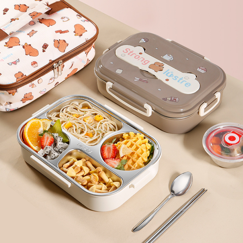 304ステンレス弁当箱電子レンジ保温弁当箱学生サラリーマン携帯アニメ弁当箱|undefined
