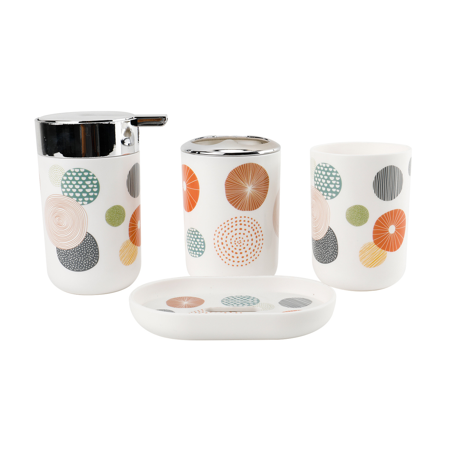 Nuevo kit de baño de plástico baño conjunto de artículos de baño baño baño hogar conjunto de impresión