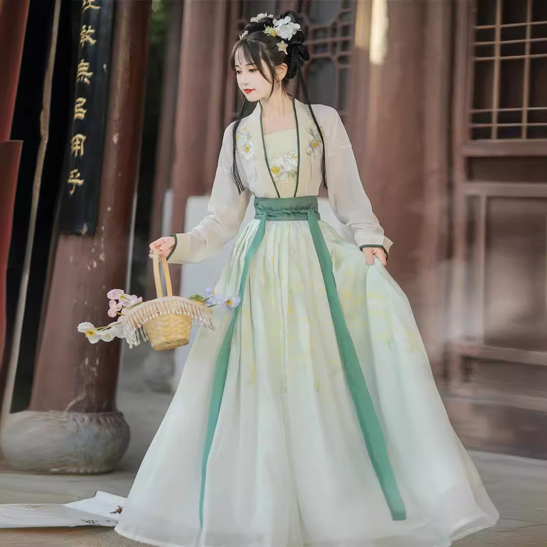 Hanfu for Adult Women 2024 New Spring and Summer Petite Junior High School Student Chinese Style Fairy-Like Everyday Wearable Outfit