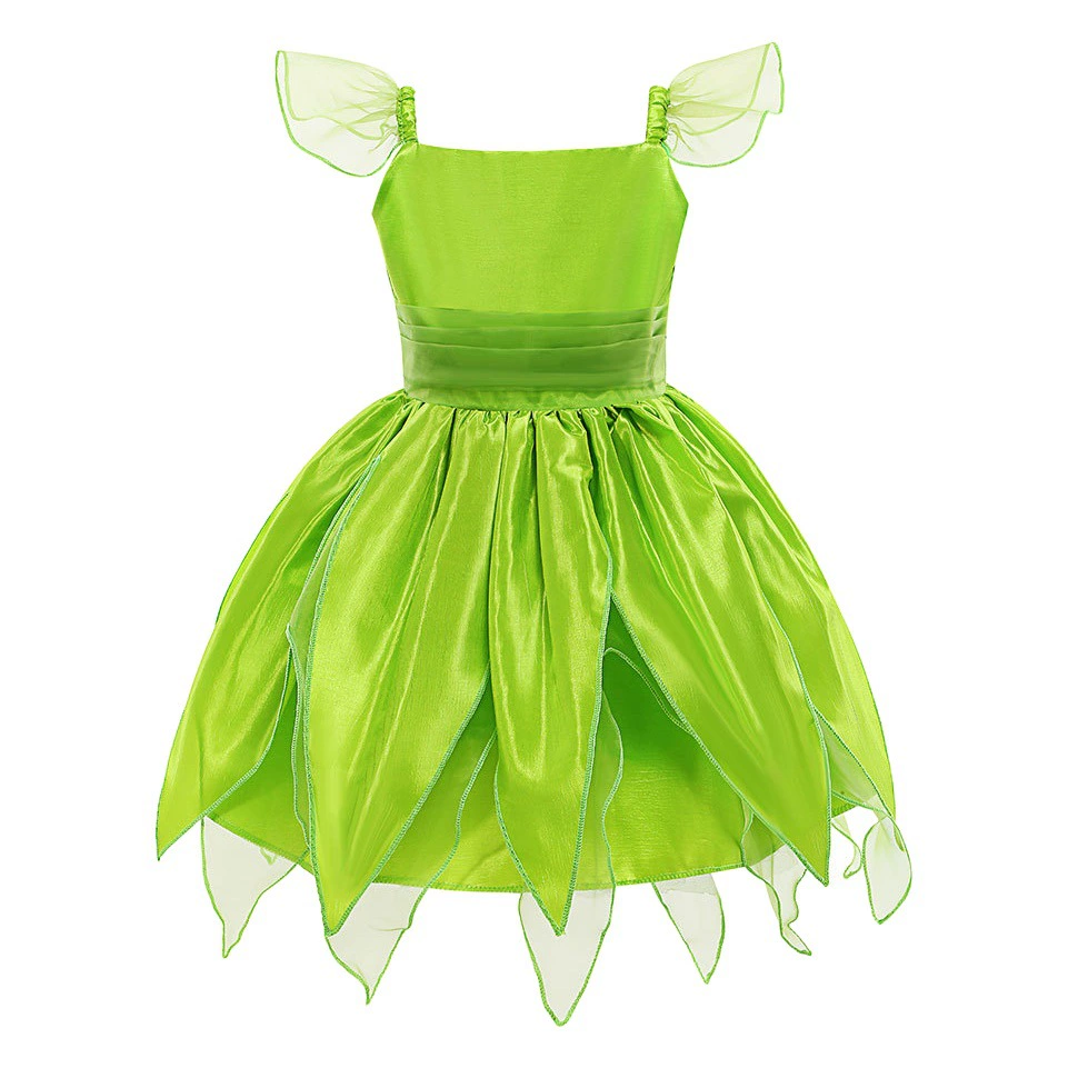 Ins Рождество Зеленый Пикси Ребенок Аиша Замечательный Фея Тинкер колокол платье принцессы