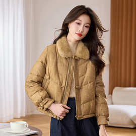 新中式国风羽绒服女2025冬新款高级感时尚气质妈妈装小个子厚外套