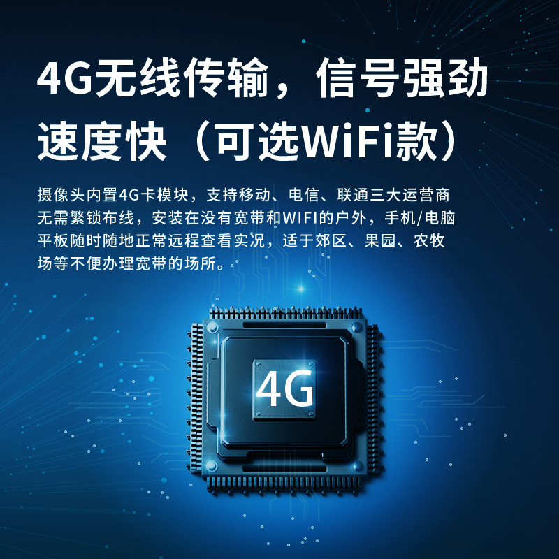 Transfronterizo exclusivamente para batería de zoom binocular de 3MP, cámara de baja potencia, monitor de batería 4G inalámbrico para interiores HD