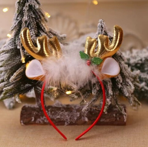 新しいクリスマスパーティーショー装飾子供のギフトクリスマス用品ヘッドバックルヘアフープ組み合わせメーカー卸売|undefined