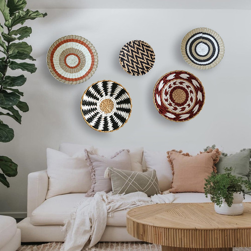Bohemian style wall decoration straw wall decoration background wall decoration wall hanging sofa bedside handwoven hanging decoration wall hanging