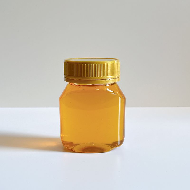 250g透明蜂蜜瓶防盗盖PET扁形塑料罐花生酱巧克力酱瓶（FD282