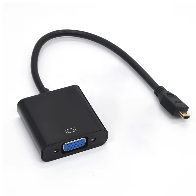 厂家供应 micro hdmi to vga连接线 micro hdmi转vga电脑高清线