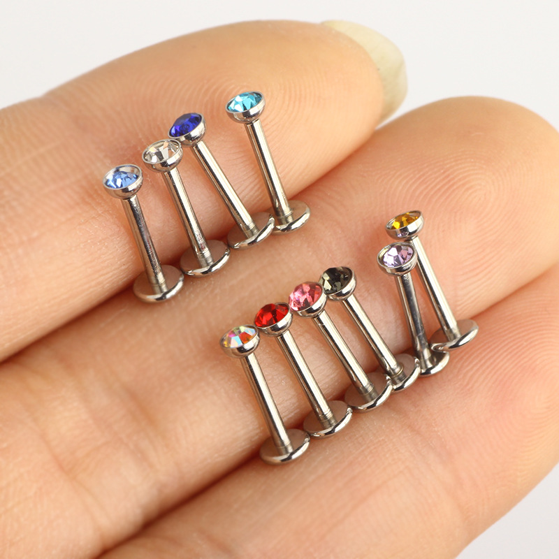 Pointed titanium steel lip stud product view