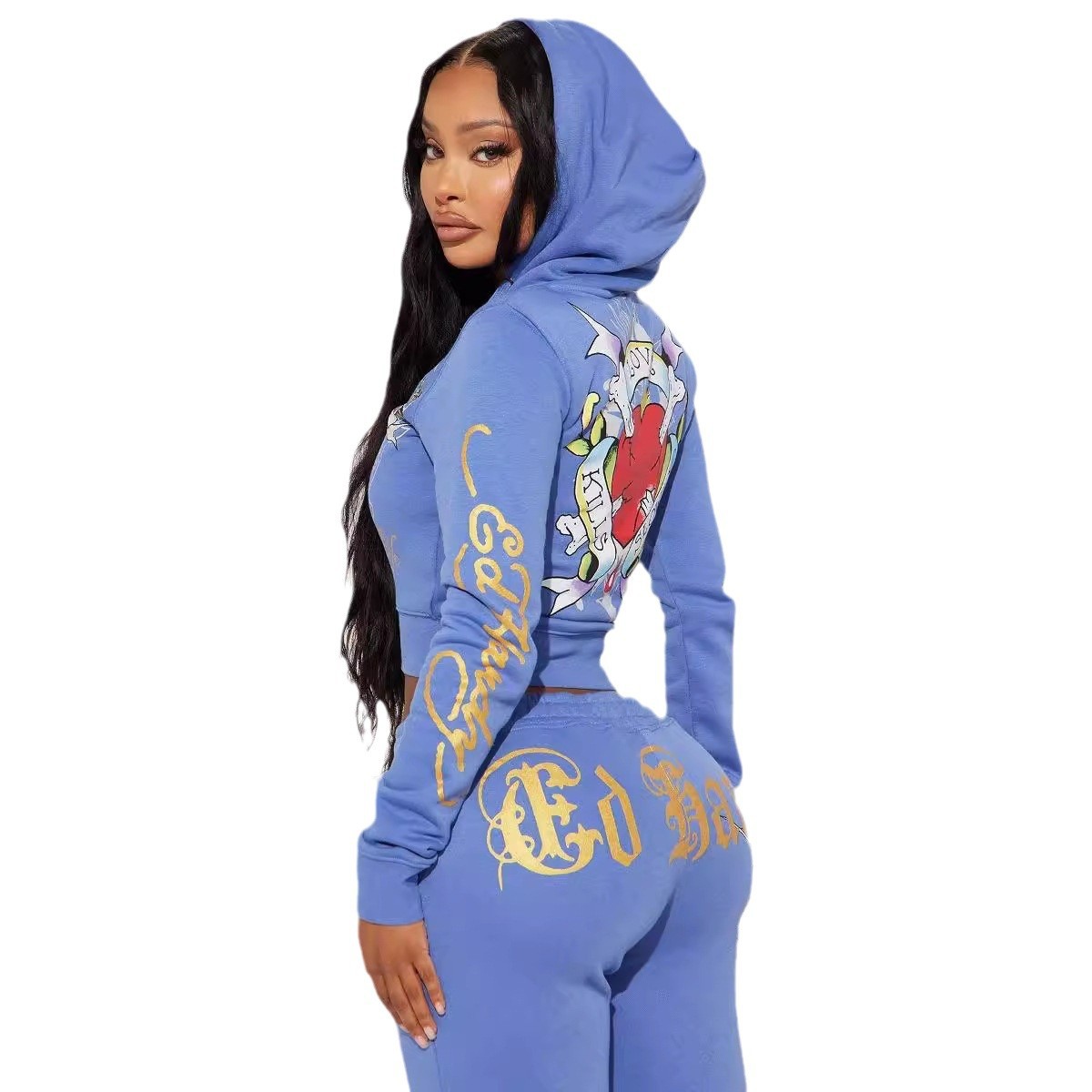 Women's Clothing women's spring and autumn positioning printing suit_voghion.com