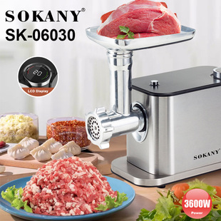 Export Sokany06030 Electric Meat Grinder Household Multi-Functional Stainless Steel Grinder Meat Filling Sausage Machine