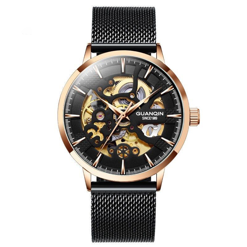 Cinturón de malla negra de cara negra de concha rosa