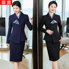 2024职业西装套装女春秋气质女神范西服正装珠宝店售楼部工作服冬