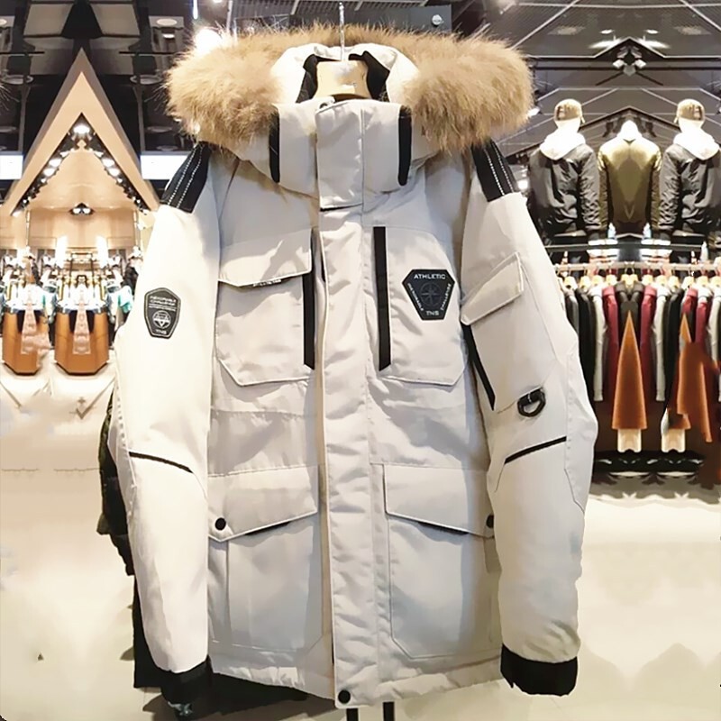 Northeast Snow Country Men's down Jacket, Mid-Length, Harbin Travel, Warm and Thick, Extra Thick Winter Sports Cold-Proof Clothing Northeast Snow Country Men's down Jacket, Mid-Length, Harbin Travel, Warm and Thick, Extra Thick Winter Sports Cold-Proof Clothing