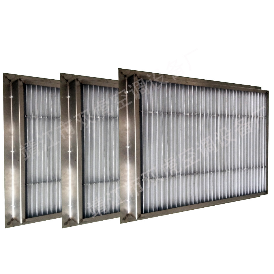 带过滤铝合金挡水板、挡水器、法兰式外框铝合金空调机组挡风板