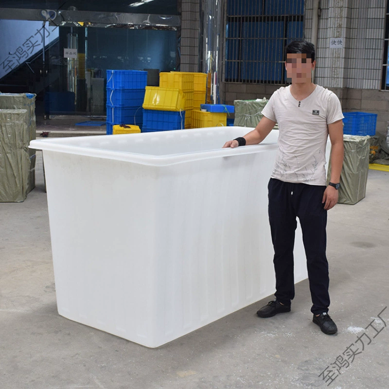 Квадратный пластиковый контейнер для воды из утолщенного рогатого сухожилия, прямоугольный пластиковый ящик для домашнего аквакультуры, неглубокий бассейн для рыбы
