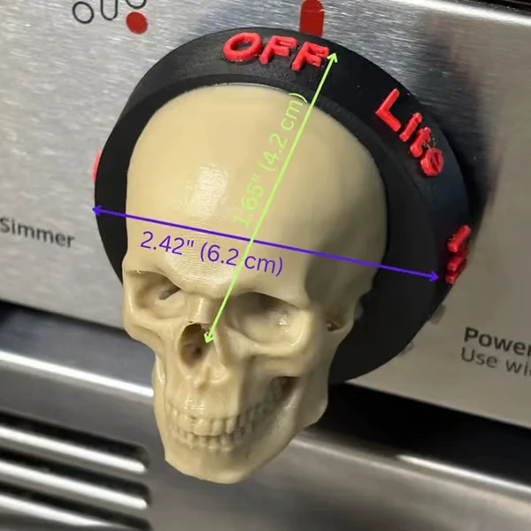 Заглушки для плиты в стиле черепа, ручки для плиты Skull Replacement Knobs, аксессуары к ручкам