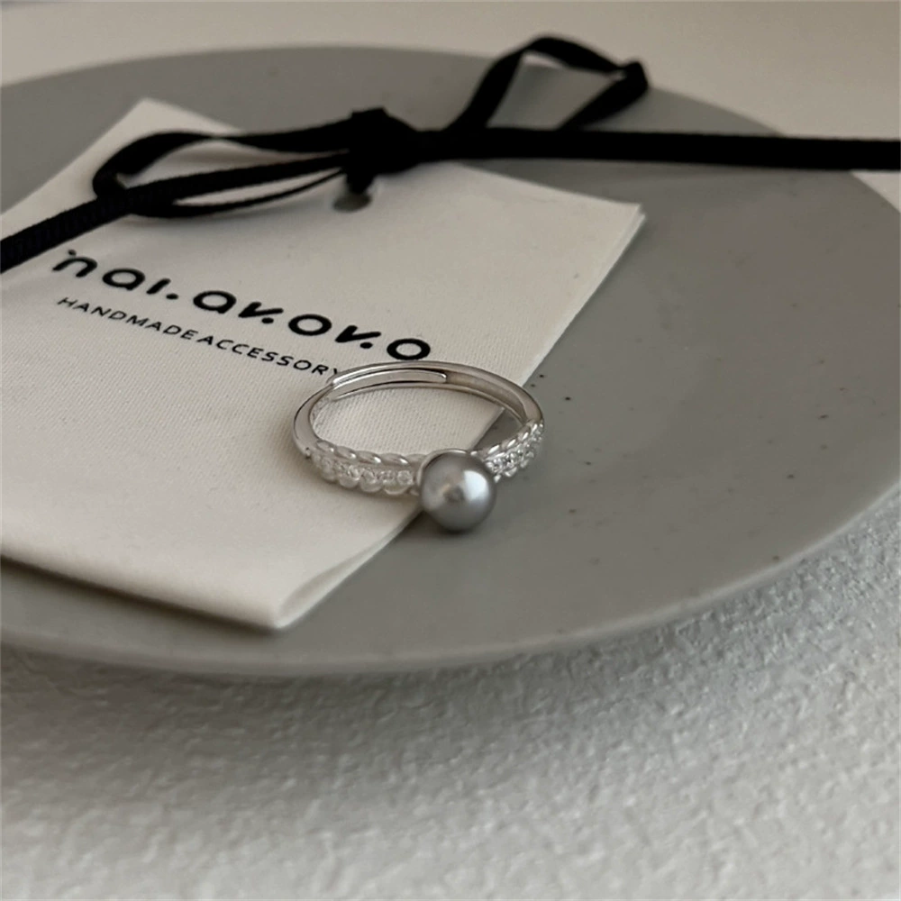 Кольцо (Brand zirconium) серебро 925 с жемчугом — лёгкая роскошь, качественное, не тускнеет