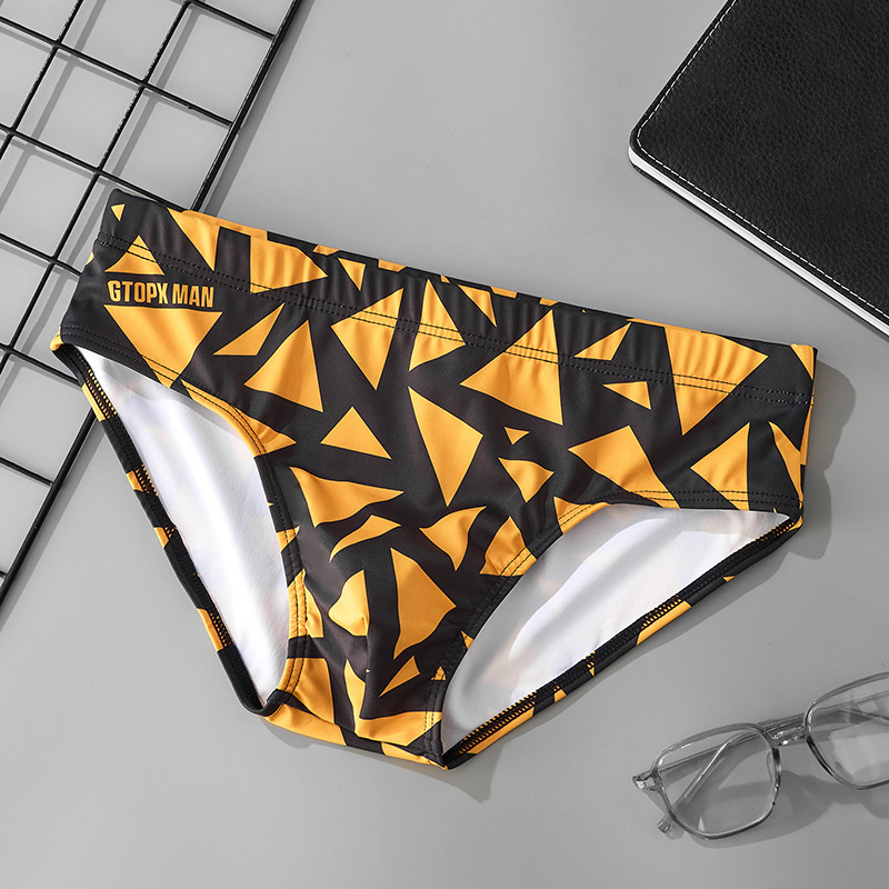 GTOPX men's training quick-drying triangle swim briefs, cross-border fashion low-waist hot spring swim shorts GTOPX men's training quick-drying triangle swim briefs, cross-border fashion low-waist hot spring swim shorts