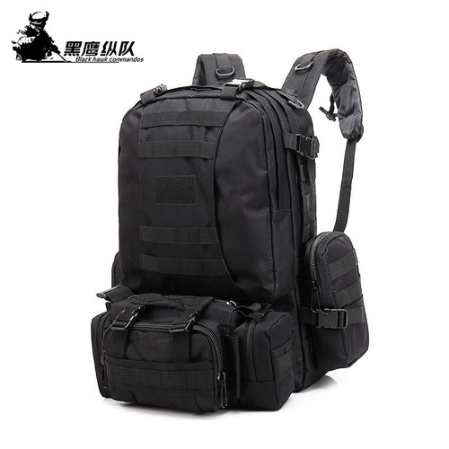 Wholesale military camouflage combination hiking backpack tactical bag men's multifunctional large capacity outdoor mountaineering backpack