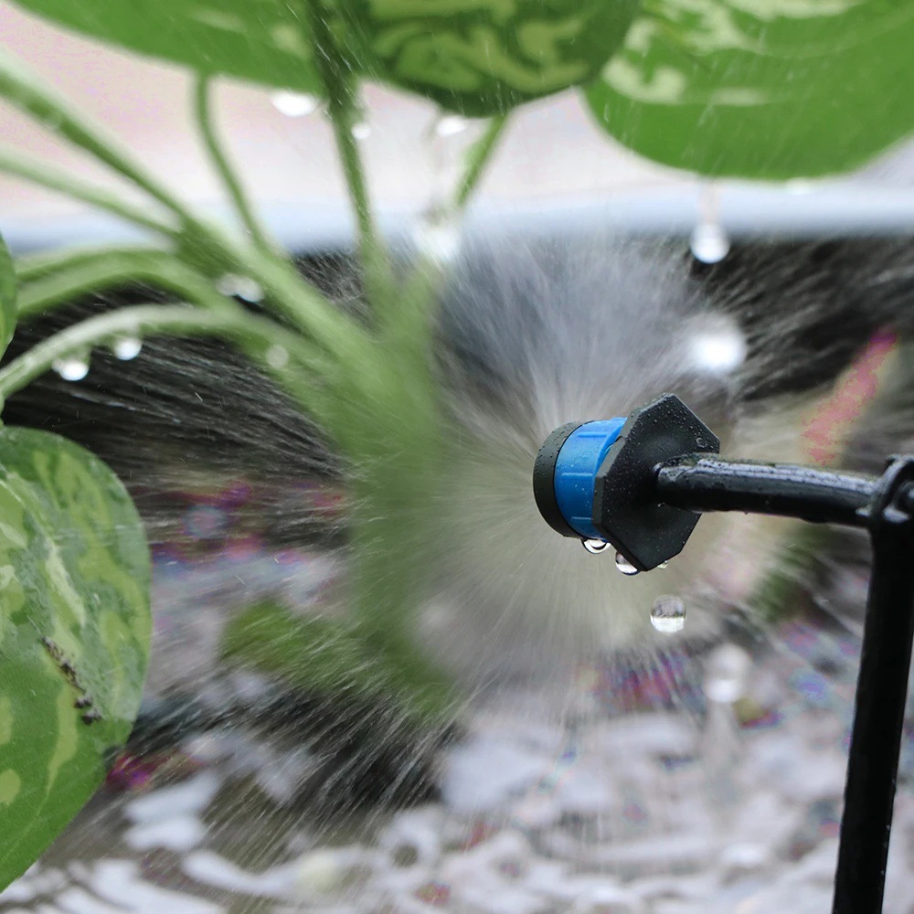 fuente de goteo de tamaño ajustable fuente de goteo de microrroyección dispersión ajustable fuente de goteo de goteo de chorro de riego de árboles frutales riego