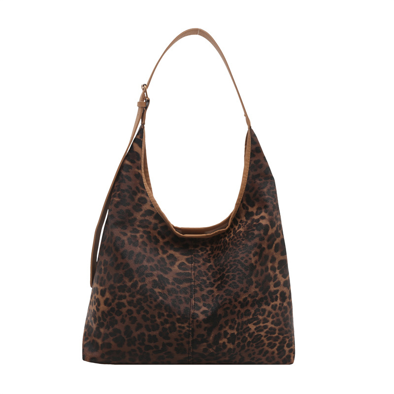 Casual coreano de gran capacidad bolso de brazo para mujeres 2024 nuevo leopardo moda bolso de mano de moda moda moda bolso de mano