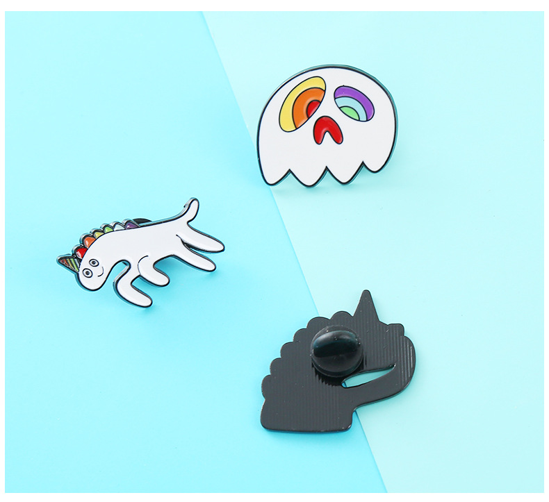 Cartoon Style Unicorn Ghost Alloy Enamel Women's Brooches display picture 6