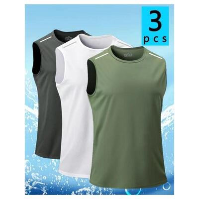 Z3207 代发速卖通亚马逊跨境新款运动马甲3 款男士速干透气无|ms