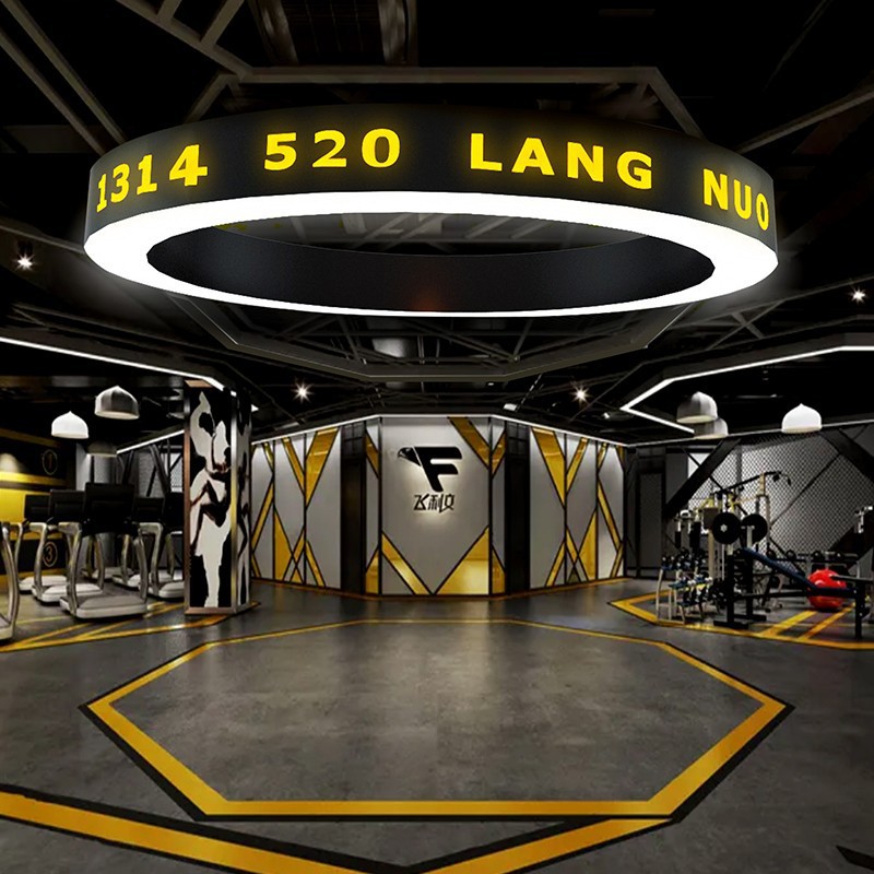 Creativo circular corriente de agua corriente red salón de fama LED candelabrera gimnasio bar café sala de baile luces de atmósfera